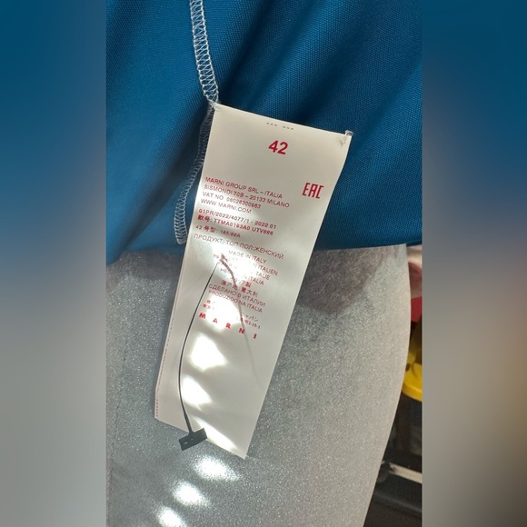 NWT Marni Fluid Jersey Sleeveless Top or Dress Blue 42 - Picture 14 of 14